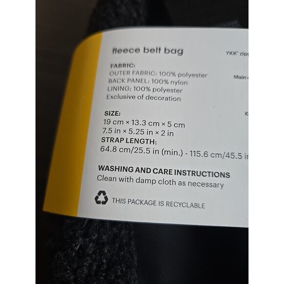 Lole Sherpa Belt Bag Unisex - One Size | Black NEW - Picture 5 of 5